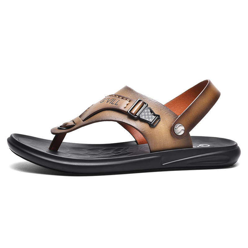 G'VILL Beach Sandals Men's Khaki/Gray