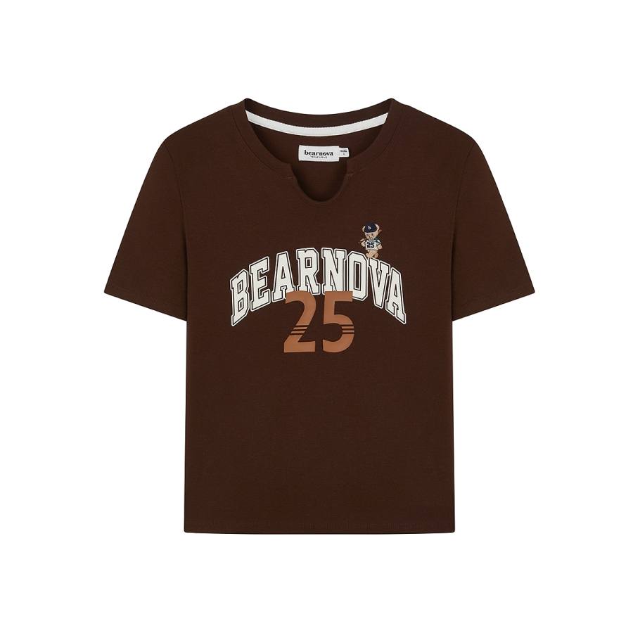 Teenie Weenie T Shirts Women's Crew Neck Moderate Straight Fit