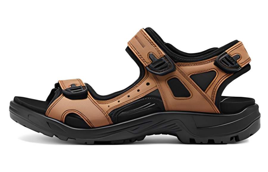 Ecco Off road Series Trail Running Collection Leather Fashion Sandal Women's Pumpkin Brown