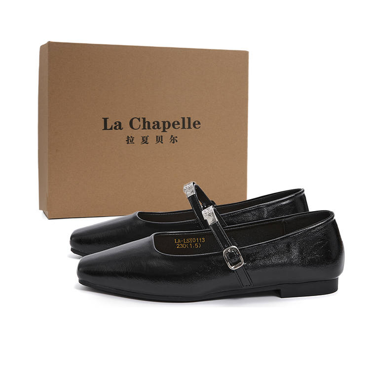 La Chapelle Chunky Heel Mary Jane Shoes 1.3cm Women's