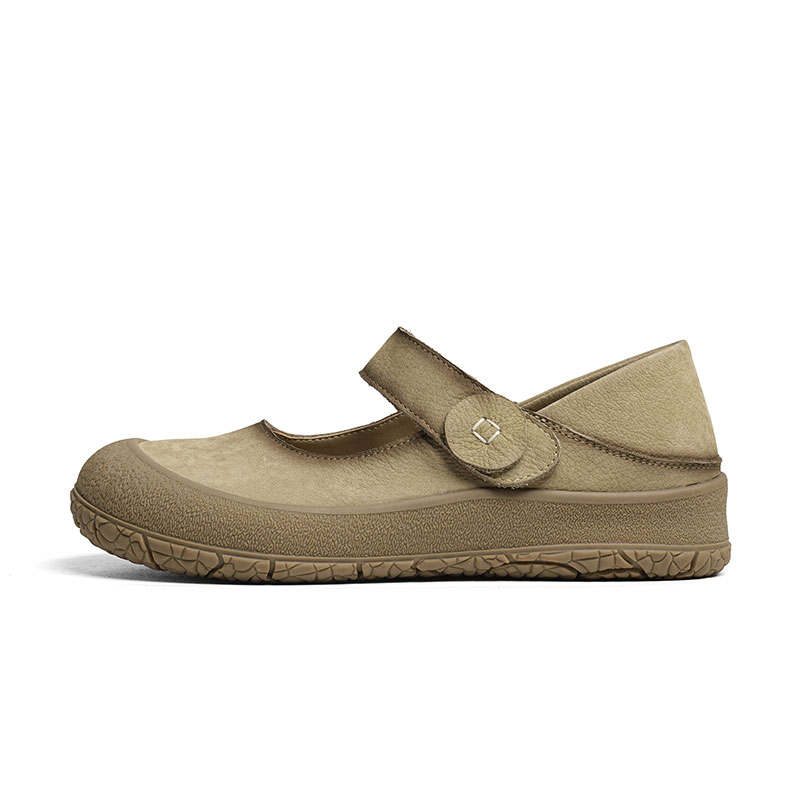 RED DRAGONFLY Cow Leather Flat Mary Jane Shoes Women's