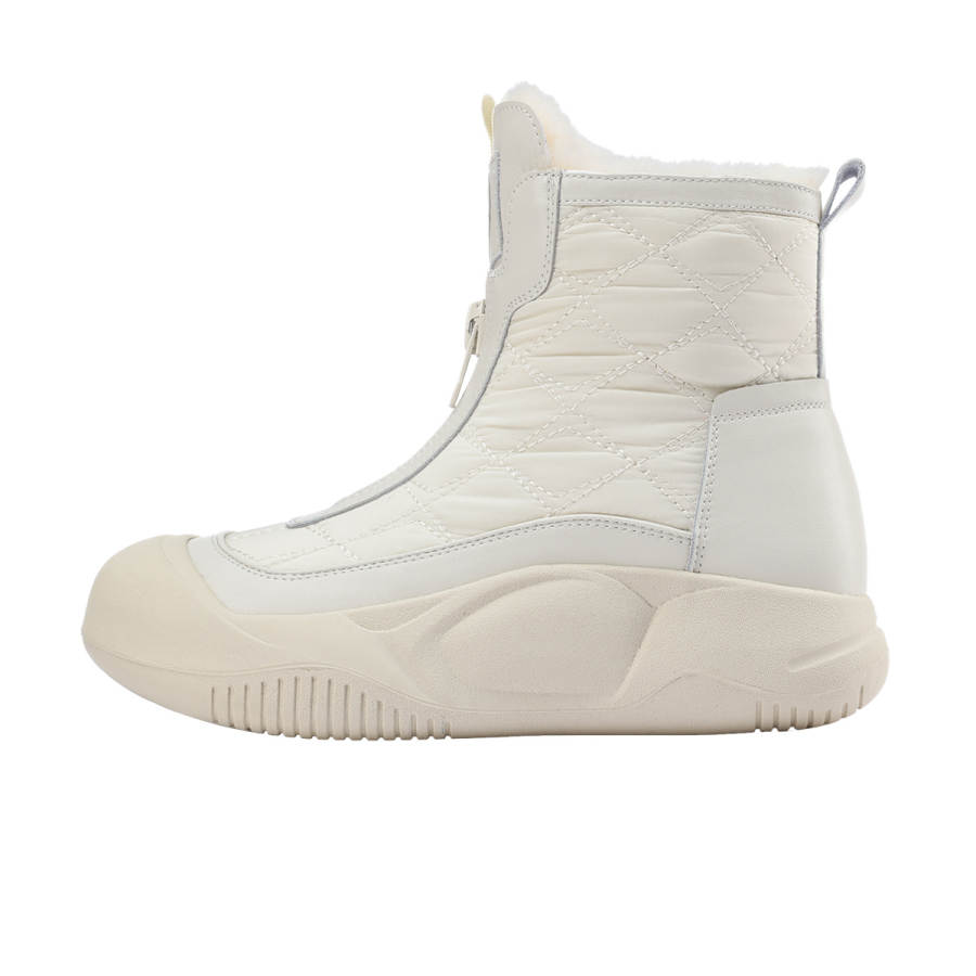 Safiya Cow Split Leather Short Snow Boots Women's