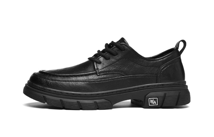 HLA Classic Abrasion Resistant Versatile Low Top Work Boots For Men's Casual Shoes Leather Shoes Men's