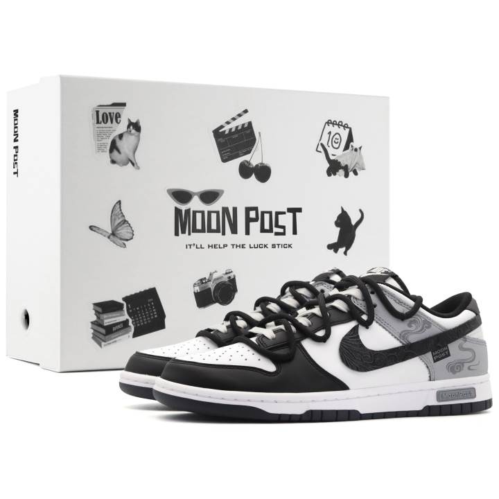 Nike Nike Dunk Auspicious Clouds, CNY Collection Box Abrasion Resistant Low top Skateboard Shoes Men's Black Gray