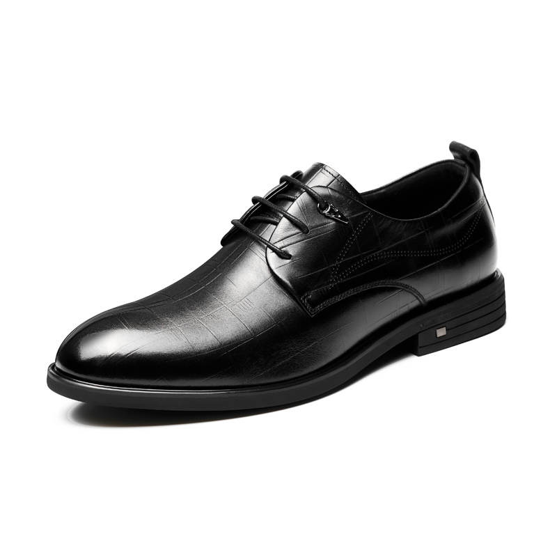 AOKANG Cow Leather Dress Shoes Men's Black