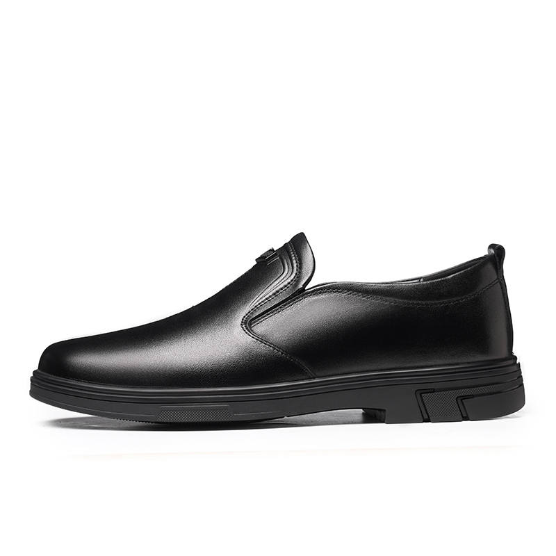 RITAI Casual Leather Shoes Men's Low Top Black