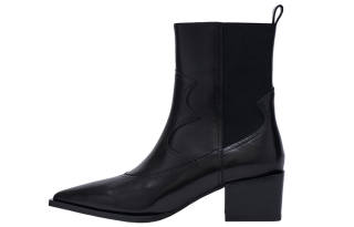 CINDY C ERIC Short Chelsea Boots 6CM Women's Black