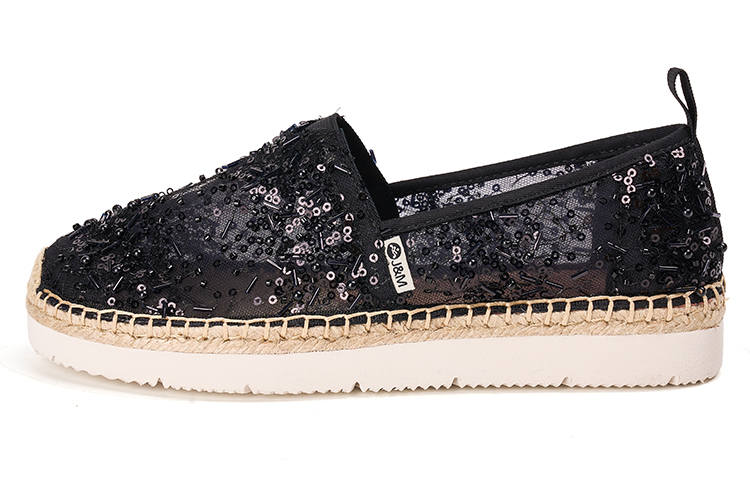 Joy&Mario Espadrilles Women's Black/Champagne/Gold