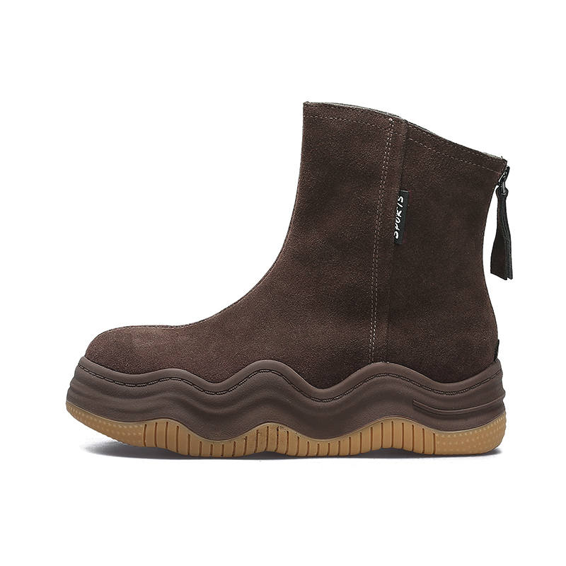 CHIYEANDE Cow Split Leather Ankle Boots 5CM Women's