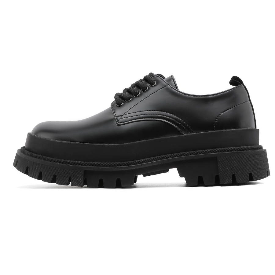 V ZERO FIVE V ZERO FIVE Large Head Leather Derby Shoes Microfiber Leather Casual Shoes Men's British Trendy Vintage