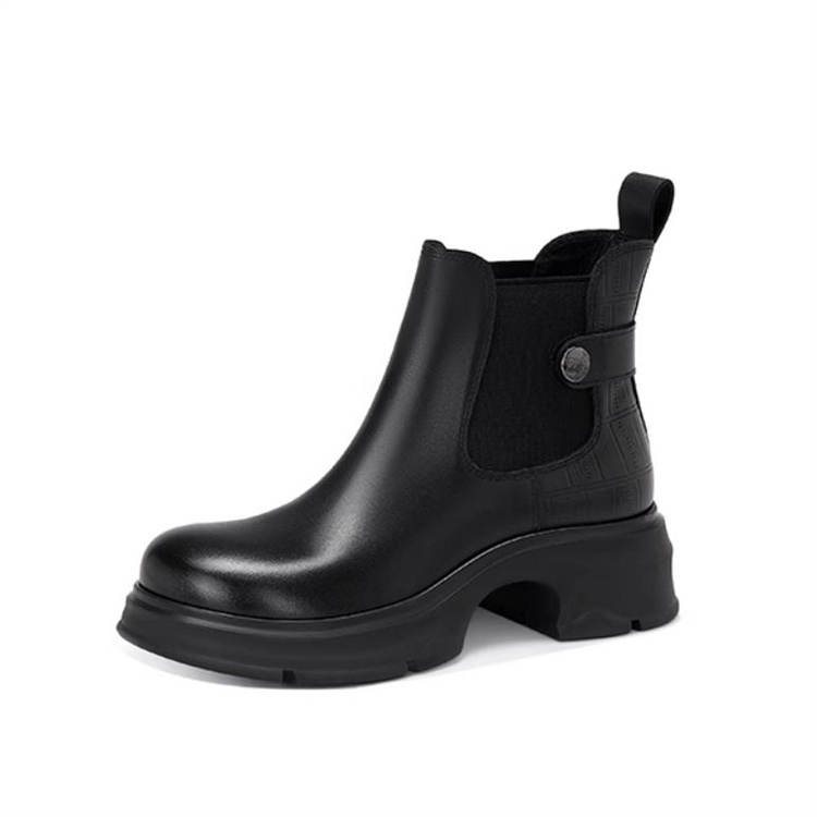 JESSICA SOPHIA Top Grain Cow Leather Ankle Boots 4.5cm Women's