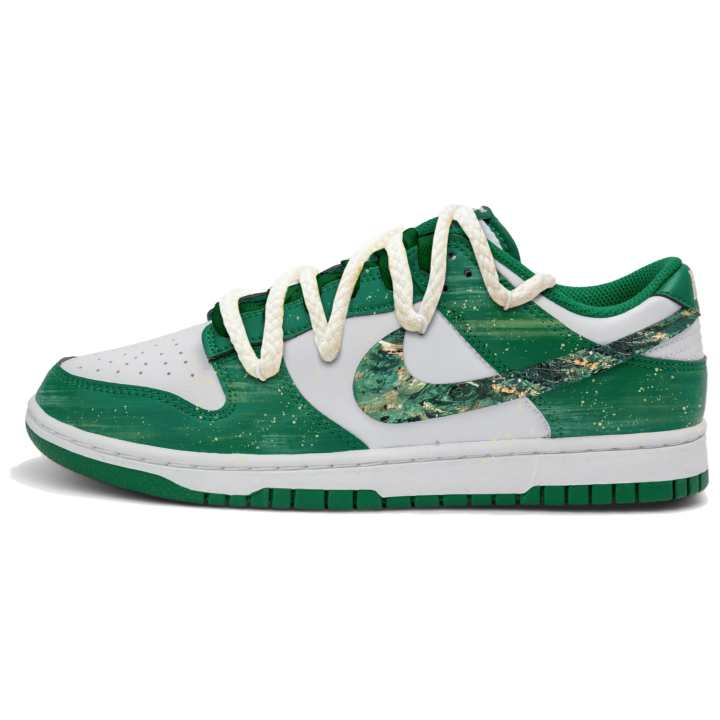 Nike Nike Dunk Low top Skateboard Shoes Men's White Green