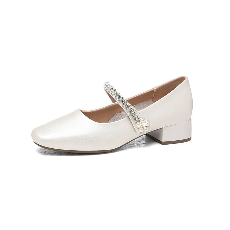 JINSITU Synthetic Leather Chunky Heel Mary Jane Shoes Women's