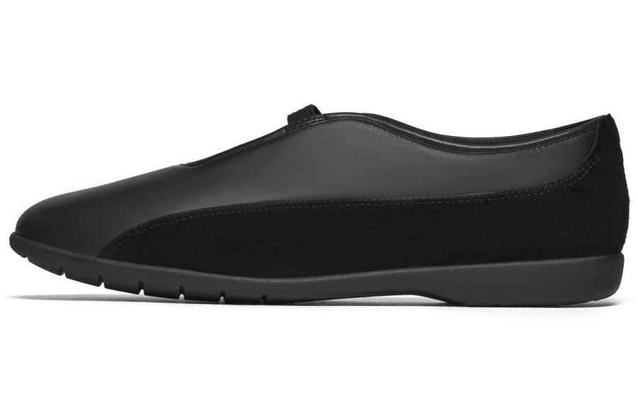 Clarks Sheepskin Flat Mary Jane Shoes Women's Black