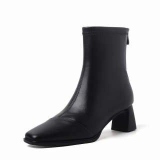 BalletCat Cow Leather Ankle Boots 5.5cm Women's
