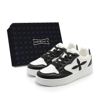 MESUCA Low top Skateboard Shoes Unisex Black White