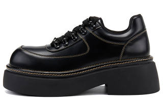 HERLOOK Lightweight Chunky Derby Shoes Platform Shoes Women's Black