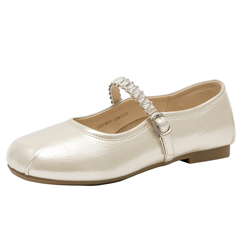 GEMEIQ Mary Jane Shoes Women's Beige, Silver, Gold