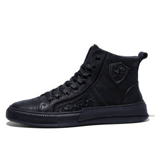 PALMPOLO Cow Leather Slip Resistant High top Skateboard Shoes