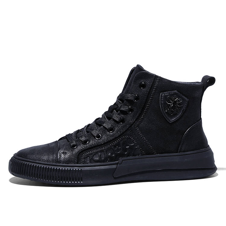 PALMPOLO Cow Leather Slip Resistant High top Skateboard Shoes