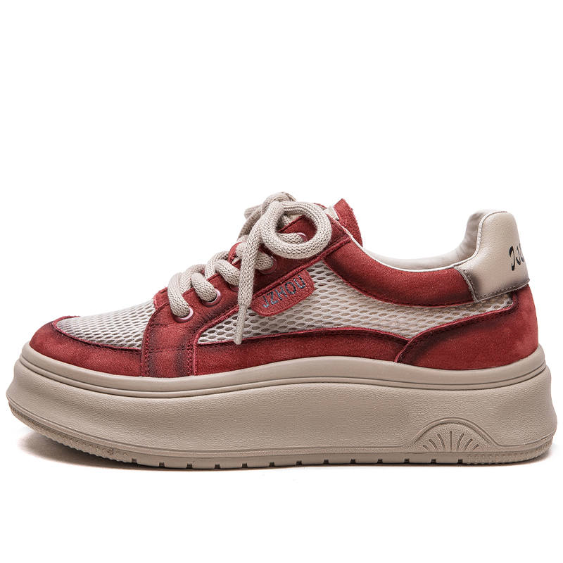 JIEZHOU Top Grain Cow Leather Low top Skateboard Shoes Women's