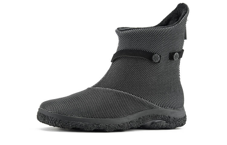 NORVINCY Snow Boots Unisex High Top Metal Iron Gray Perforated