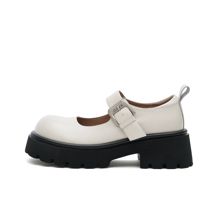 MASOOMAKE Cow Split Leather Platform Mary Jane 5.7cm Women's