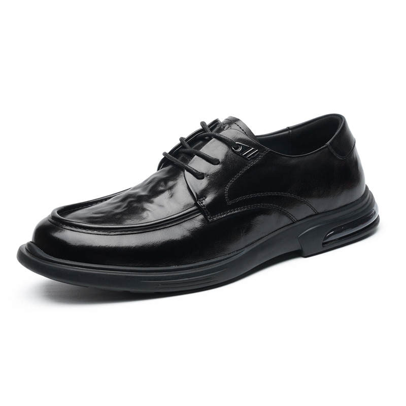 AOKANG Top Grain Cow Leather Casual Shoes Men's Black