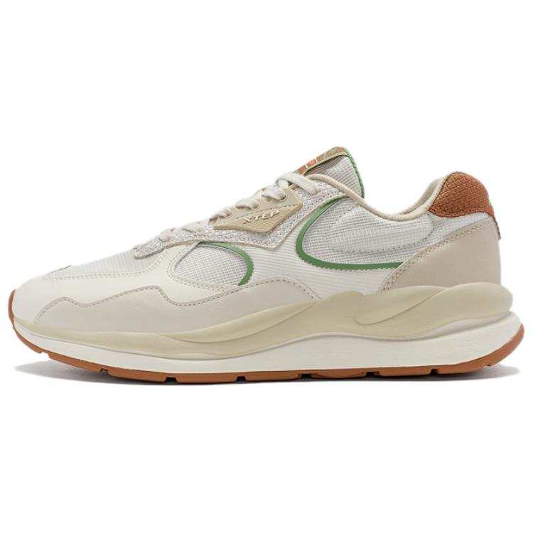 XTEP Light Year Wear resistant And Lightweight Low top Casual Shoes Men's Beige Green
