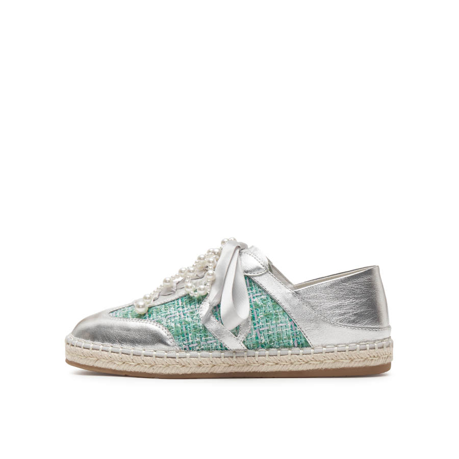 Joypeace Foil Gold Album Espadrilles Women's