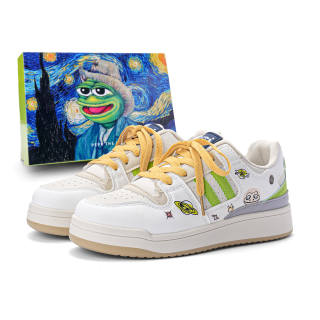 Pepe The Frog Low top Skateboard Shoes Unisex