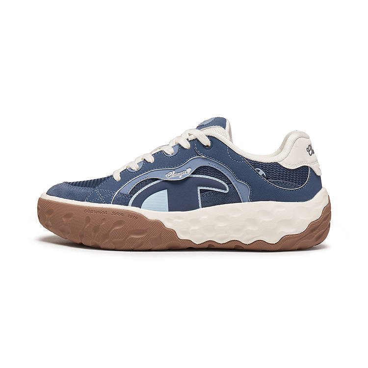 Champion Low top Skateboard Shoes Men's Nautical Blue/Milk White