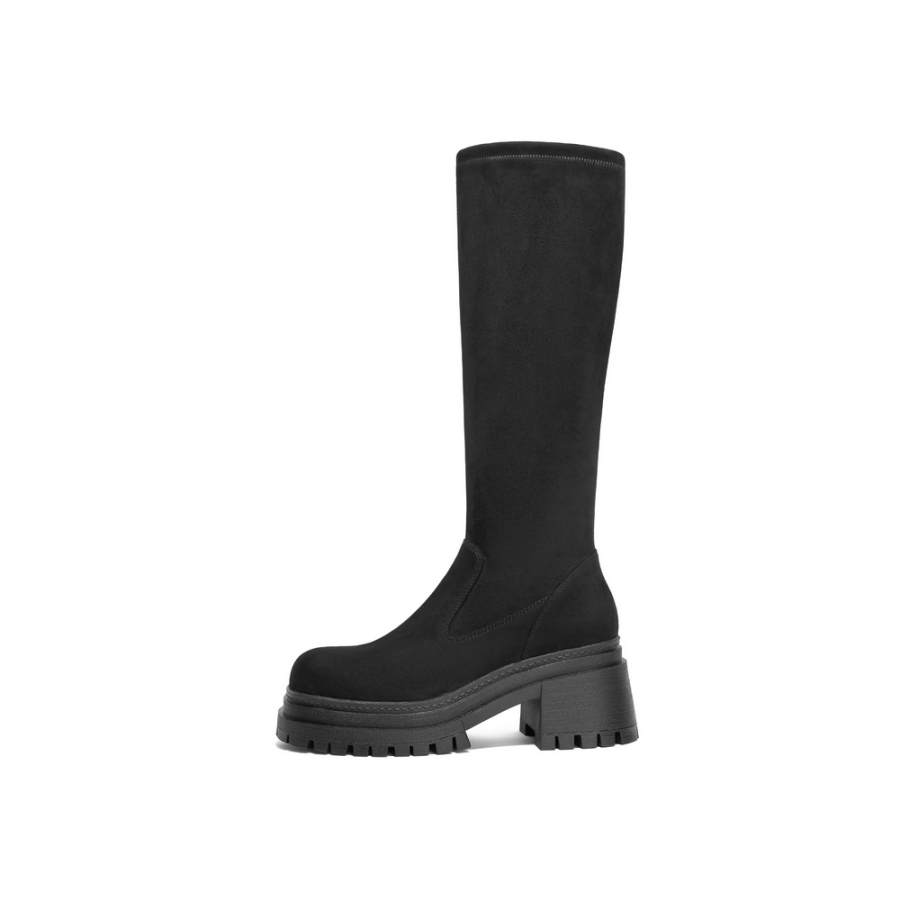 BELLE Knee high Boots 7.5cm Women's Black, Gray Coffee