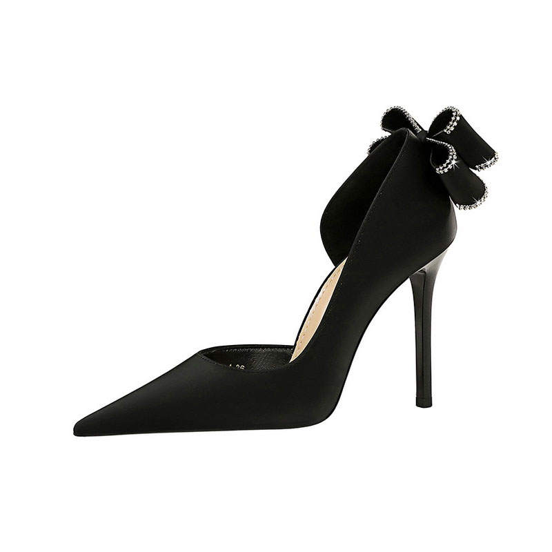 BIGTREE BIGTREE Pigskin Slim Heel High Heels 10cm Women's