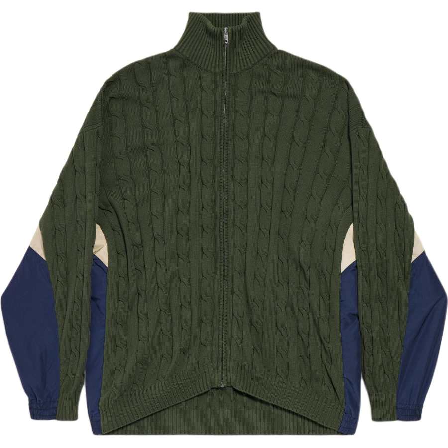 Balenciaga cable-knit zip cardigan