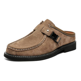 MODENGPAN Rubber Sole Slip Resistant Quick Dry Slip Resistant Quick Dry Closed Toe Slippers Men's