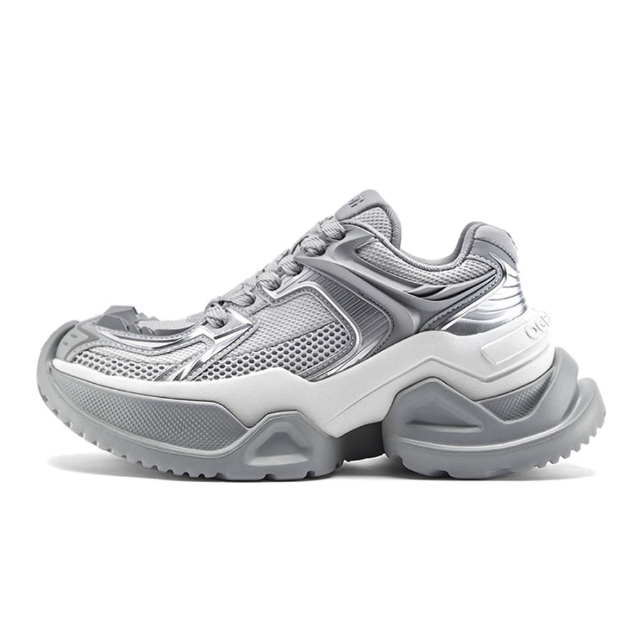 OGR ARK Og Silver Cushioning Abrasion Resistant Impact Resistant Height Increasing Low top Chunky Sneakers Unisex