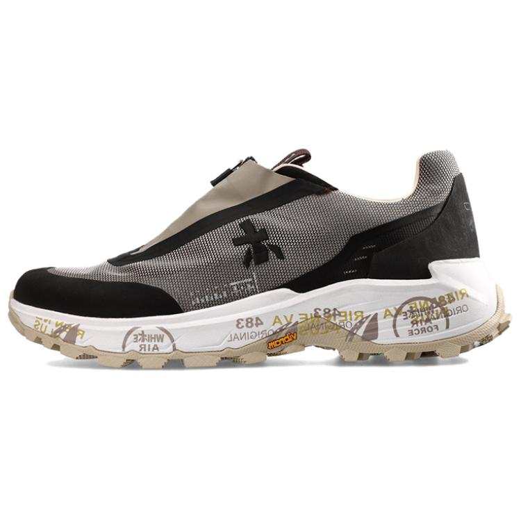 PREMIATA SCILIAR Slip Resistant Low top Casual Shoes Men's Gray Black White