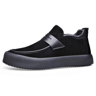 YEDANI Cow Suede Low top Casual Shoes Men's Black