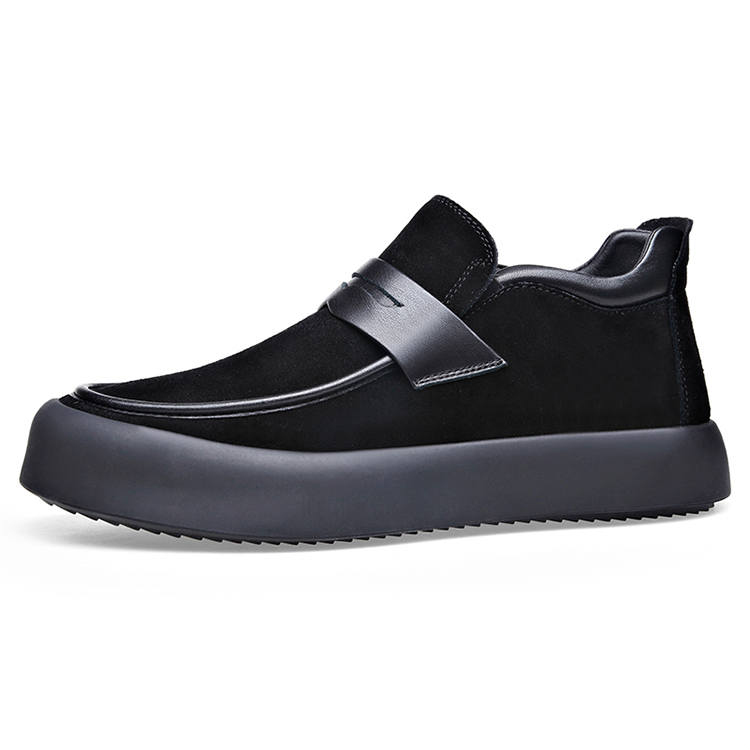 YEDANI Cow Suede Low top Casual Shoes Men's Black