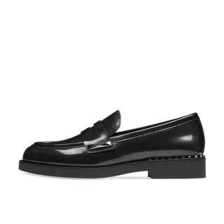 ASH WHISPER STUDS Collection Cow Leather Loafers Women's Black