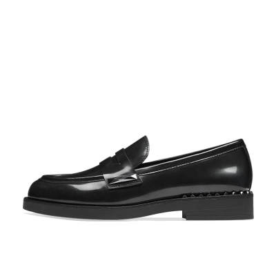 ASH WHISPER STUDS Collection Cow Leather Loafers Women's Black