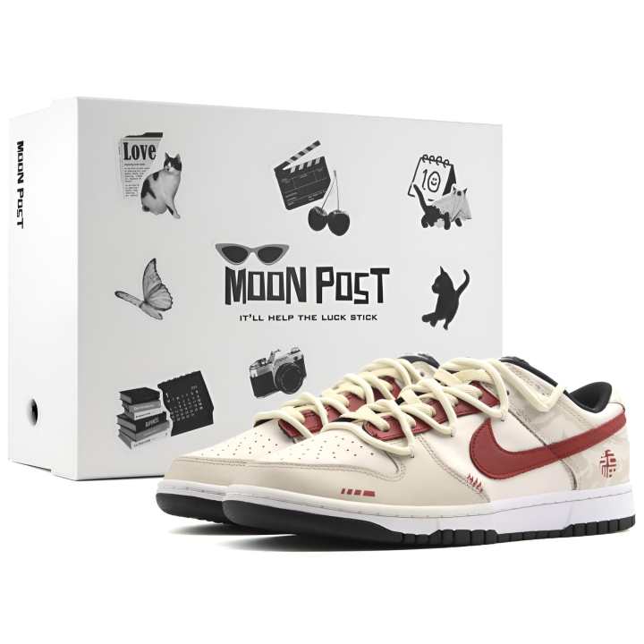 Nike Nike Dunk Fortune Collection, Box CNY Collection Abrasion Resistant Abrasion Resistant Low top Skateboard Shoes Men's