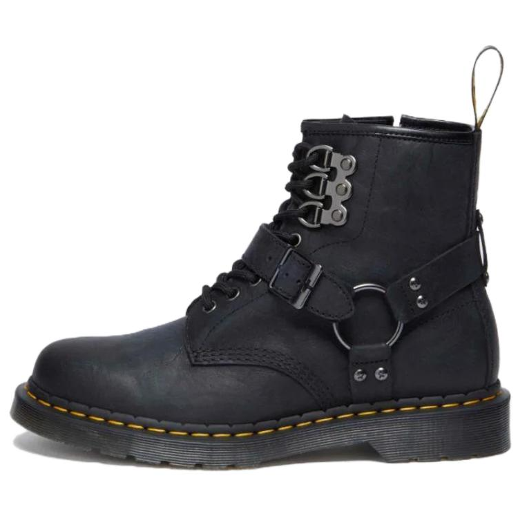 Dr.Martens Dr. Martens 1460 Hardware Antique Leather Lace Up Boots Black Women's
