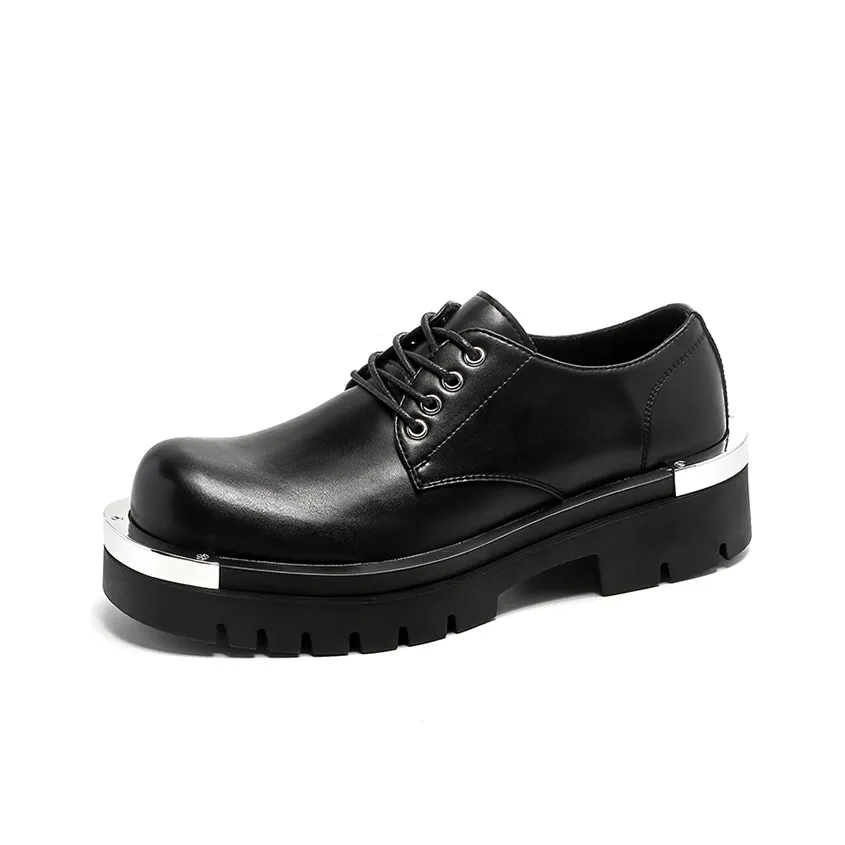SOBB SOBB Casual Leather Shoes Men's Low Top Black