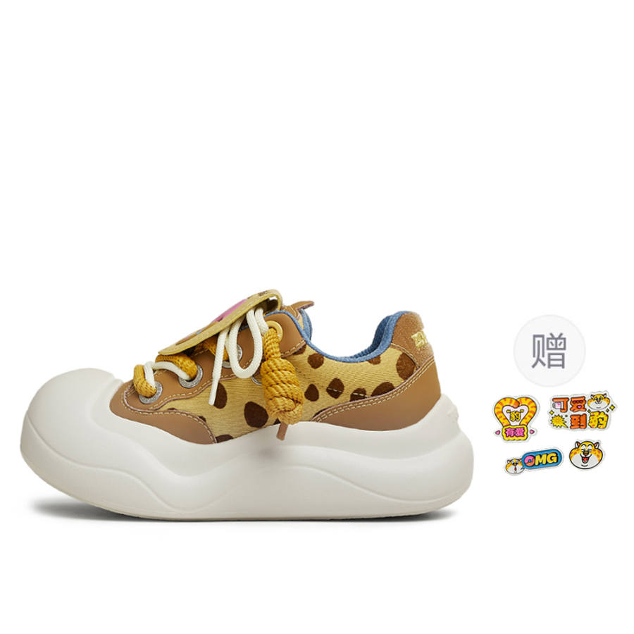 Teenmix x FENGKUANGDONGWUCHENG Zootopia Leopard Bun, Confession Season Height Increasing Low top Skateboard Shoes