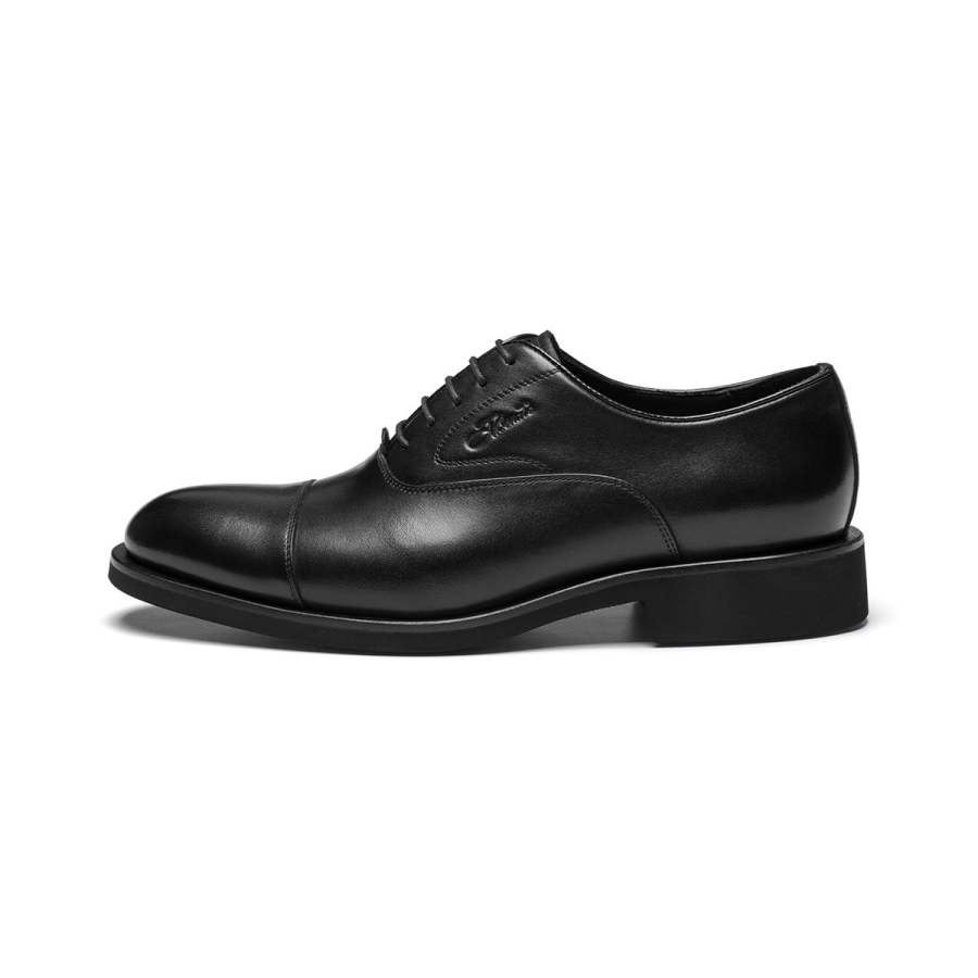 J.BENATO Dress Shoes Men's Low Top Black/Dark Coffee