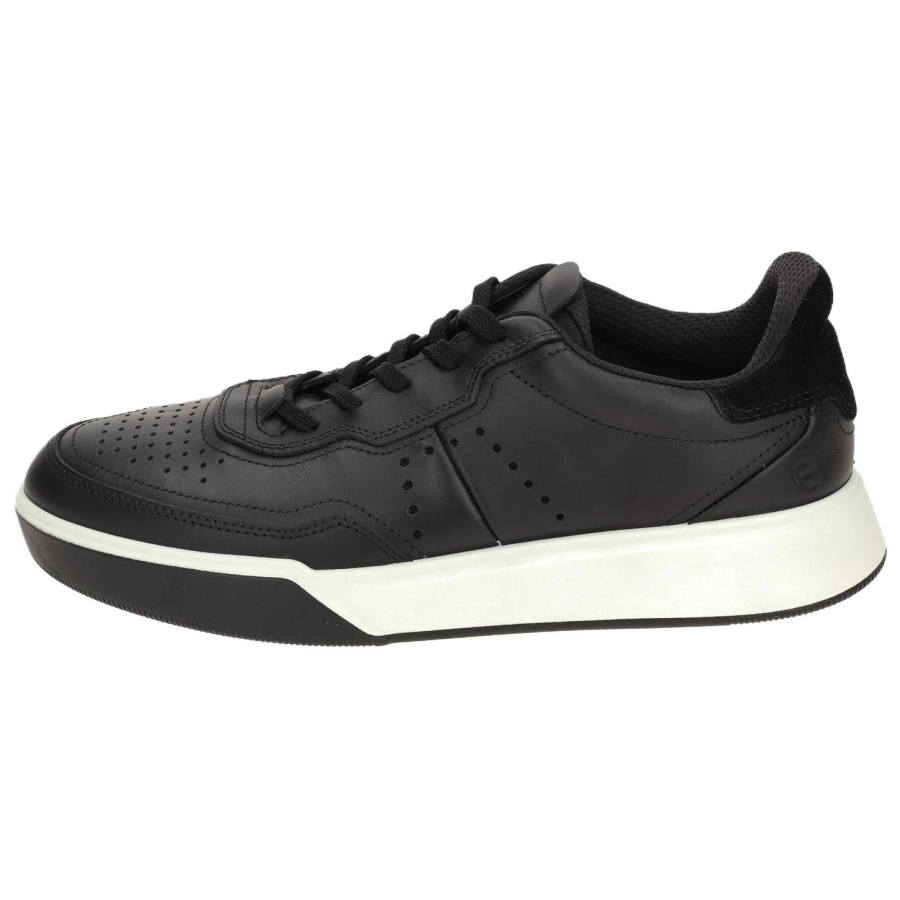 Ecco Street Shoes Men's Shoes Collection Leather Abrasion Resistant Low top Skateboard Shoes Men's Black 539814
