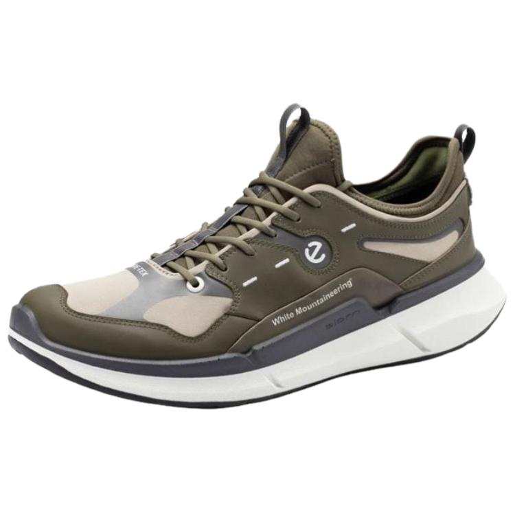 Ecco White Mountaineering x Ecco Biom 2.2 Cow Leather Abrasion Resistant Low top Running Shoes Men's Army Green