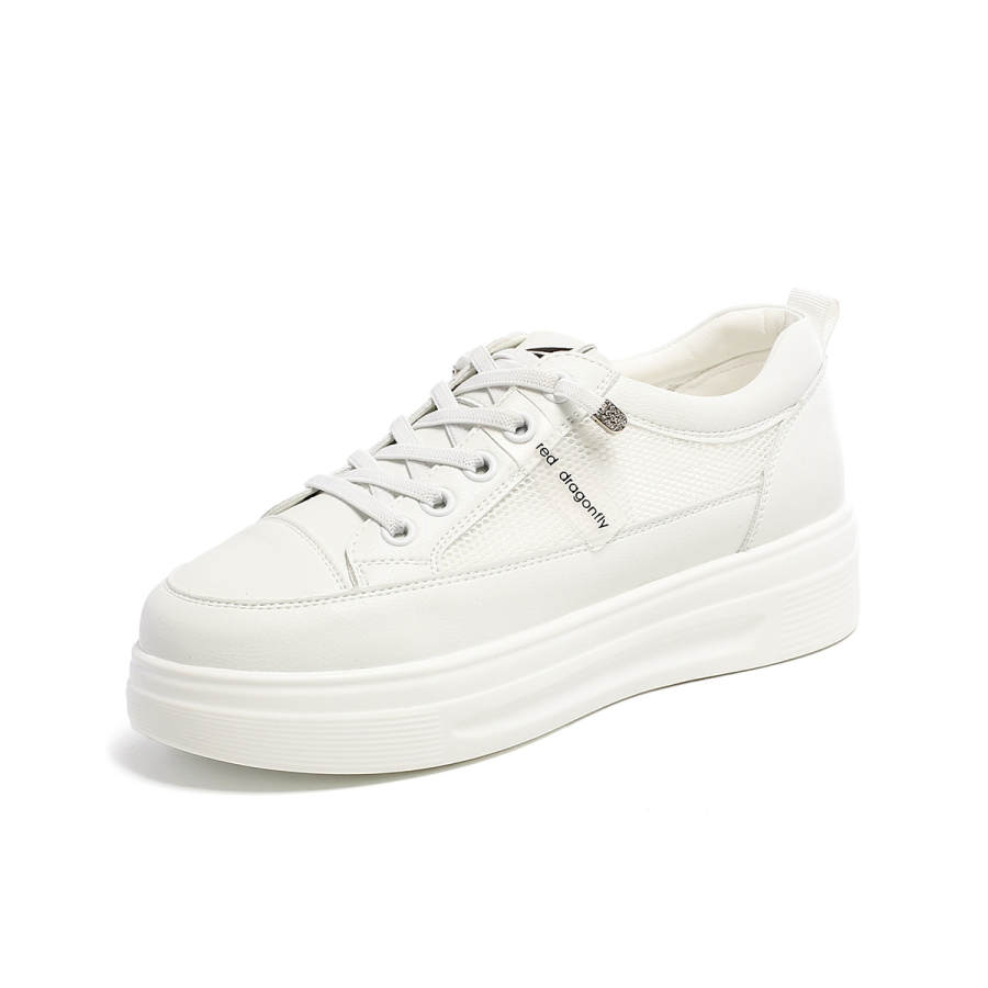 RED DRAGONFLY Low top Skateboard Shoes Women's White